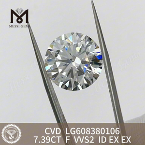 Diamantes simulados 7.39CT F VVS Compre online nosso extenso estoque de diamantes IGI丨Messigems LG608380106