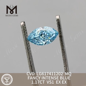 1.17CT VS1 MQ FANCY INTENSE BLUE laboratório de atacado criado diamantes丨Messigems CVD LG617411202