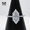 Anel de diamante marquise de ouro branco 14k 18k IGI 3 quilates moda