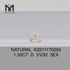 Diamantes naturais 1.50CT D VVS2 3EX K2211170055 para venda Descubra joias requintadas丨Messigems