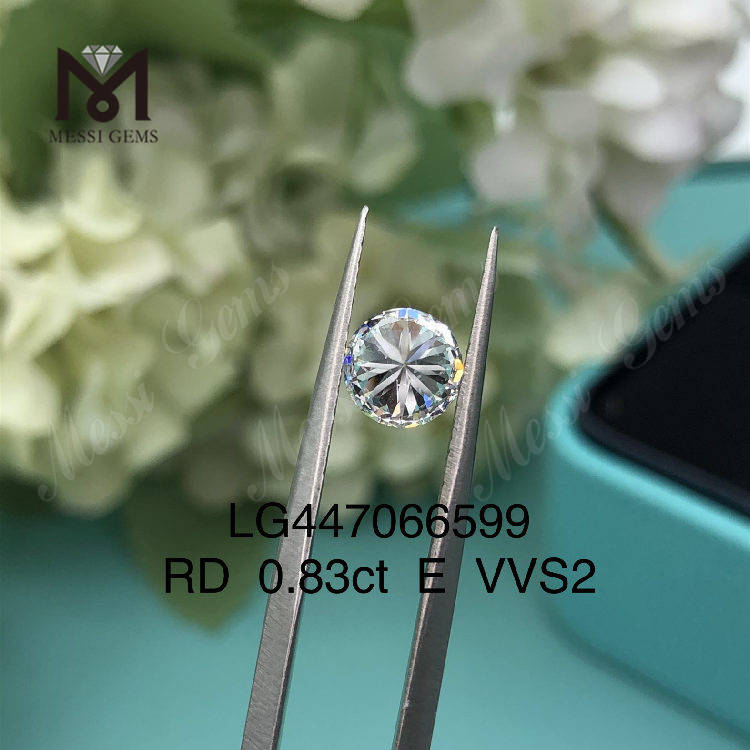 0,83 quilates E VVS2 Redondo BRILLIANT IDEL Diamantes de laboratório lapidados