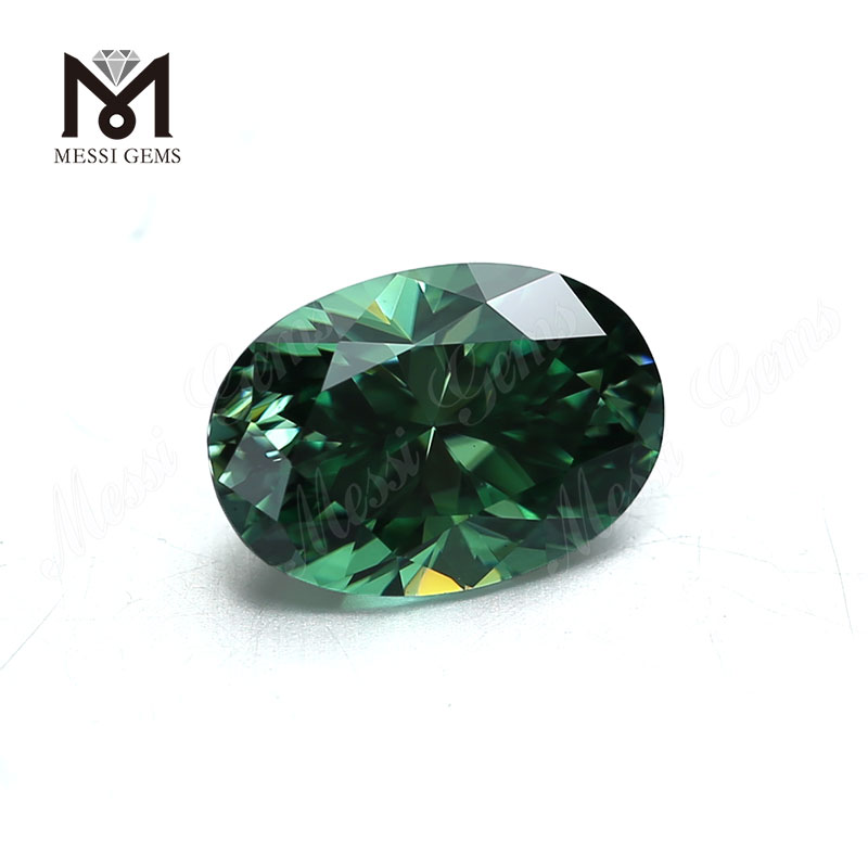 Joias soltas de pedras preciosas fazendo 10*12 pedra moissanite oval verde