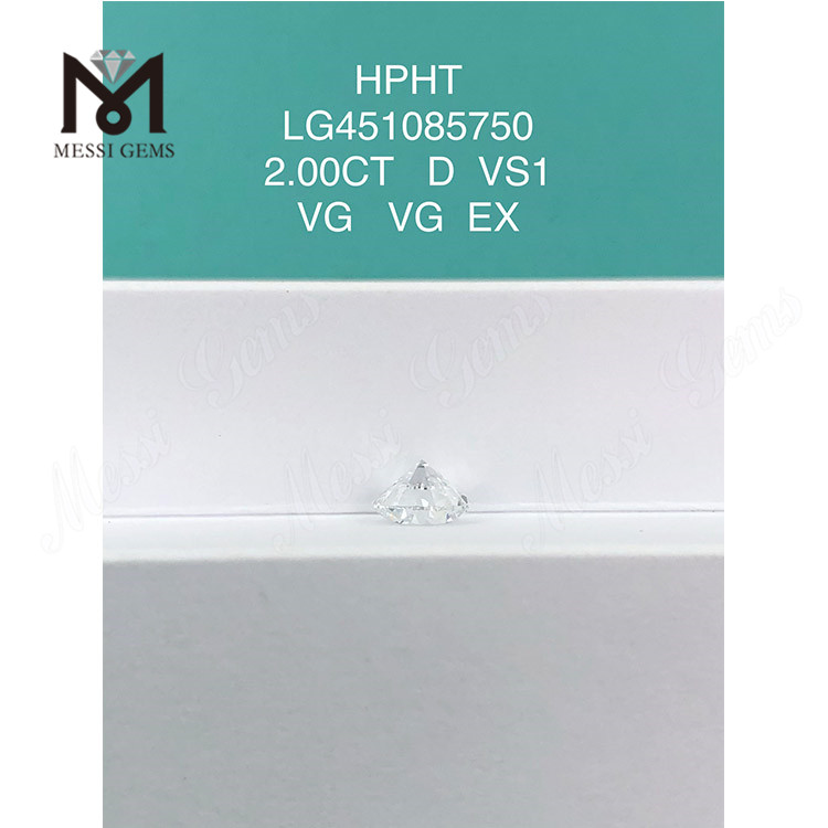2ct D VS diamantes sintéticos soltos Diamantes de laboratório HTHP redondos