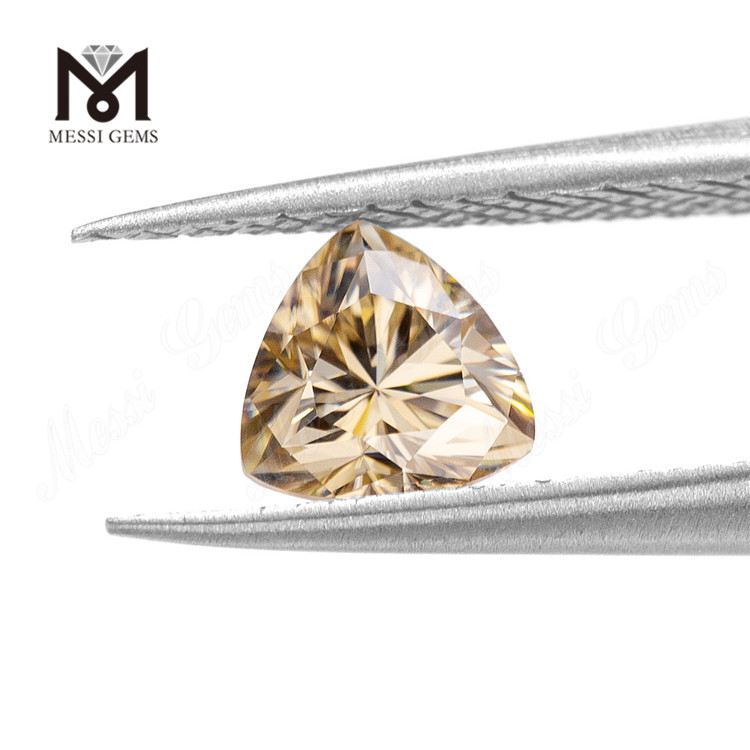 Preço de atacado GRA Trillion corte amarelo 5*5mm moissanite sintético