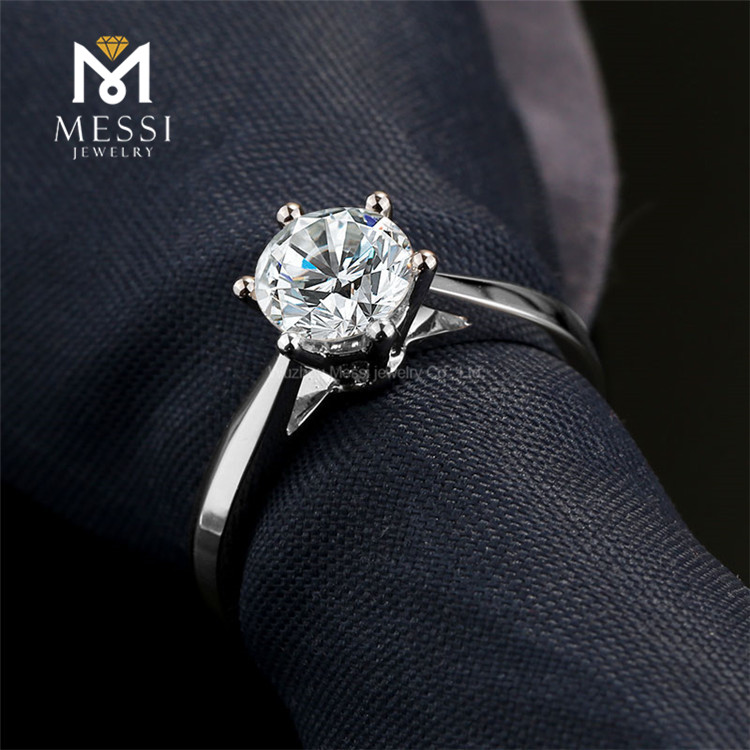 Casamento 1ct 14k/18k anéis personalizados moissanite anel de ouro para mulheres