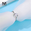 Messi Gems simples 1-3ct DEF moissanite anel em prata esterlina 925 mulher desgaste diário anel de prata
