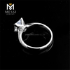 anel de diamante moissanite ouro 18k 1 quilate D cor branca VVS corte princesa