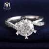 Anéis de diamante de laboratório 14 k 18 k anel de ouro moda jóias personalizado dragão fogo 1.5ct diamantes anel de casamento