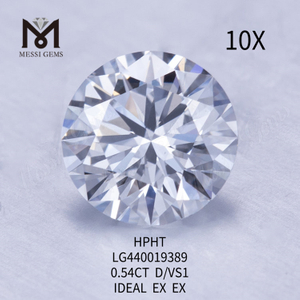 0,54 quilates D VS1 Round BRILLIANT EX diamantes manufaturados para venda