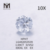 1,69 quilates D VS2 Redondo IDEAL EX EX diamantes artificiais soltos