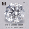  3.03CT G SI1 3VG cvd lab forma redonda diamante