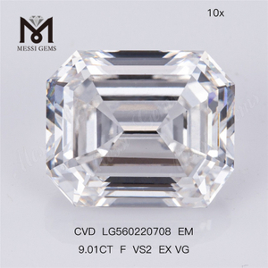 9.01CT F VS2 EX VG maior diamante cultivado em laboratório CVD EM IGI preço de fábrica