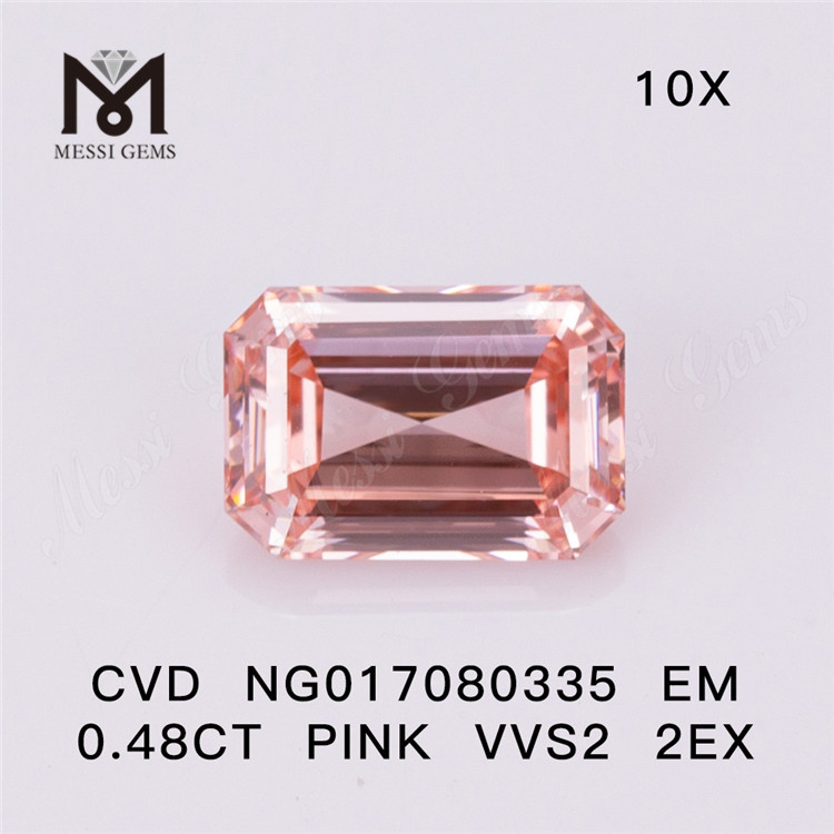 NG017080335 EM 0,48 CT ROSA VVS2 2EX diamante de laboratório CVD 