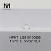 1,57 ct E vvs redondo hpht diamante de laboratório 3EX diamante de laboratório à venda