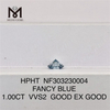 1.00CT FANCY BLUE VS2 diamante de laboratório colorido HPHT NF303230005