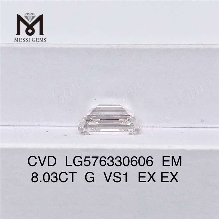 8.03CT G VS1 EX EX EM laboratório criado diamante simulado CVD LG576330606