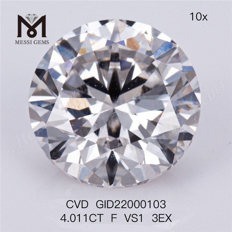 4,011ct CVD F VS1 3EX preço do diamante sintético por quilate
