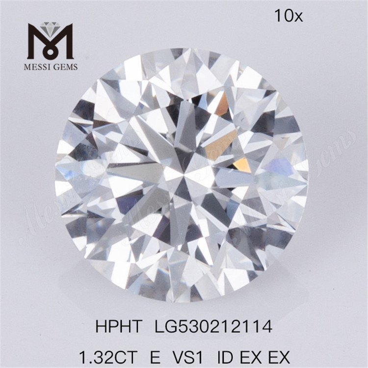 1.32CT E VS1 ID EX EX Diamante Lab Solto Redondo HPHT