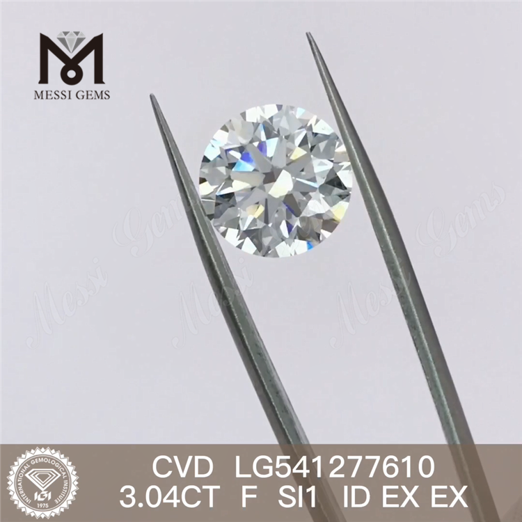 3.04CT F cvd diamante feito pelo homem si1 diamante de laboratório solto preço de fábrica