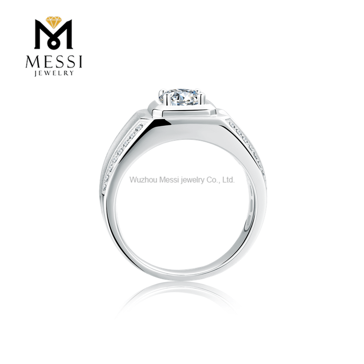Jóias masculinas de prata 925 de alta qualidade anéis moissanite anel para homem