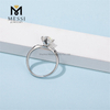 Anéis de prata real 1 ct Moissanite para mulheres
