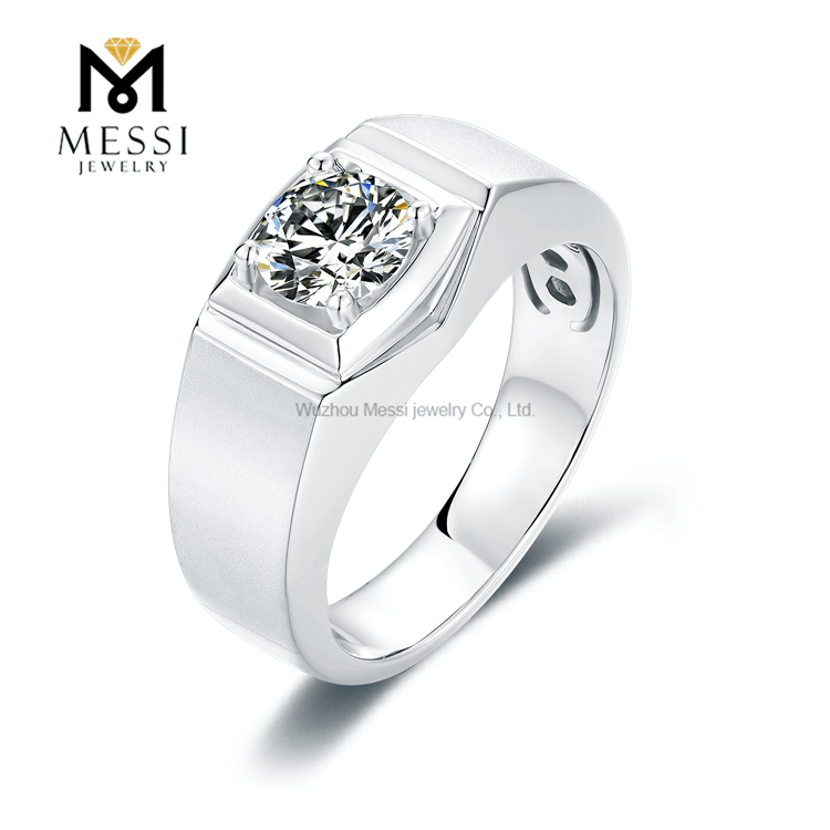 Preço de atacado 925 anel de prata esterlina moissanite jóias de prata anéis masculinos para homens