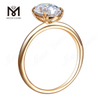 Anel de diamante solitário em formato OVAL de 1,5 quilates em ouro branco/rosa