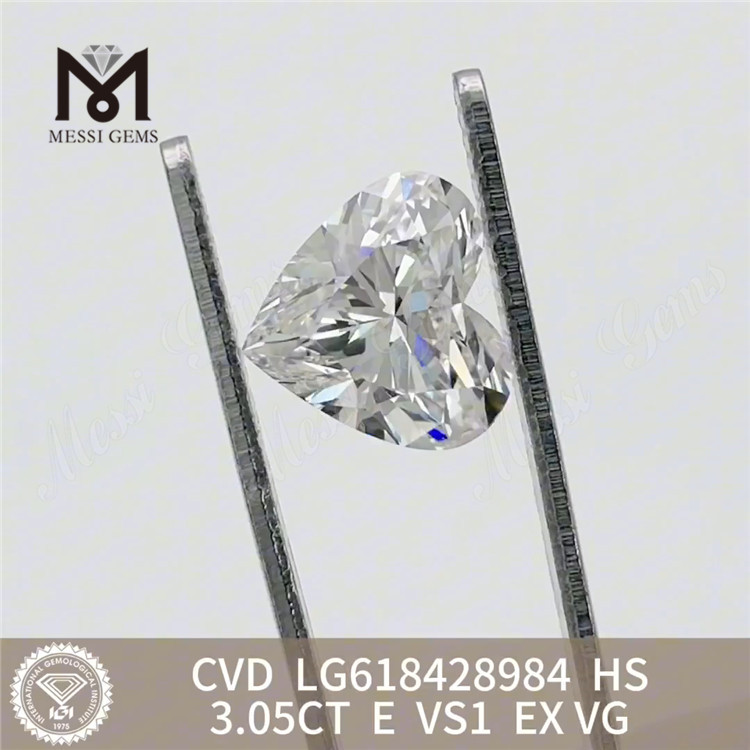 3.05CT E VS1 HS diamante cultivado em laboratório mais barato CVD丨Messigems LG618428984