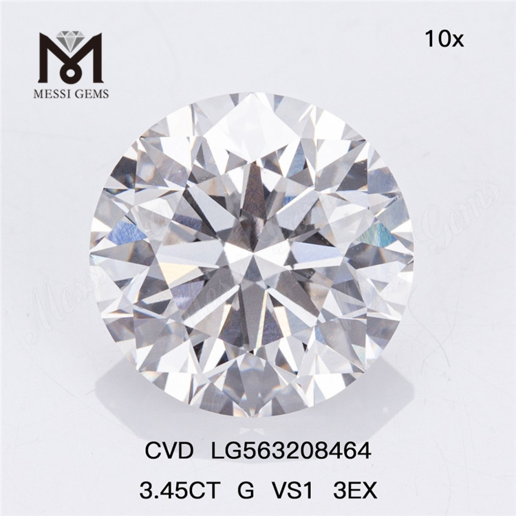 3.45CT G VS1 3EX Liberte sua criatividade com diamantes cultivados em laboratório CVD LG563208464 丨Messigems