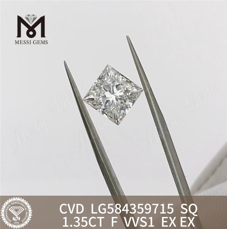 Certificado de diamante 1.35CT F SQ VVS1 IGI para todas as ocasiões丨Messigems LG584359715 