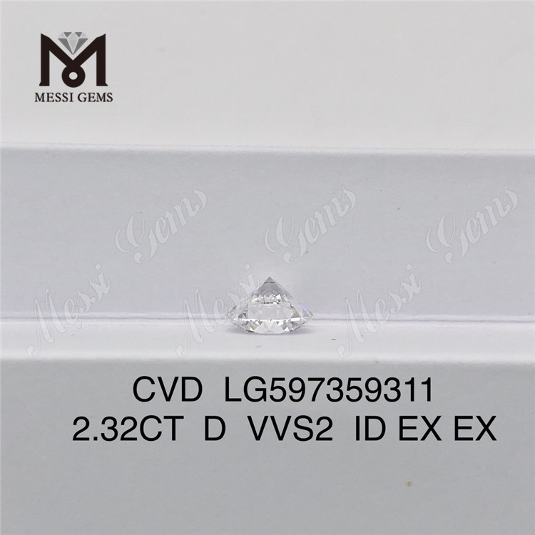 Diamante igi de 2,32 quilates D VVS2 CVD Diamantes impressionantes a preços de atacado 丨LG597359311 Messigems