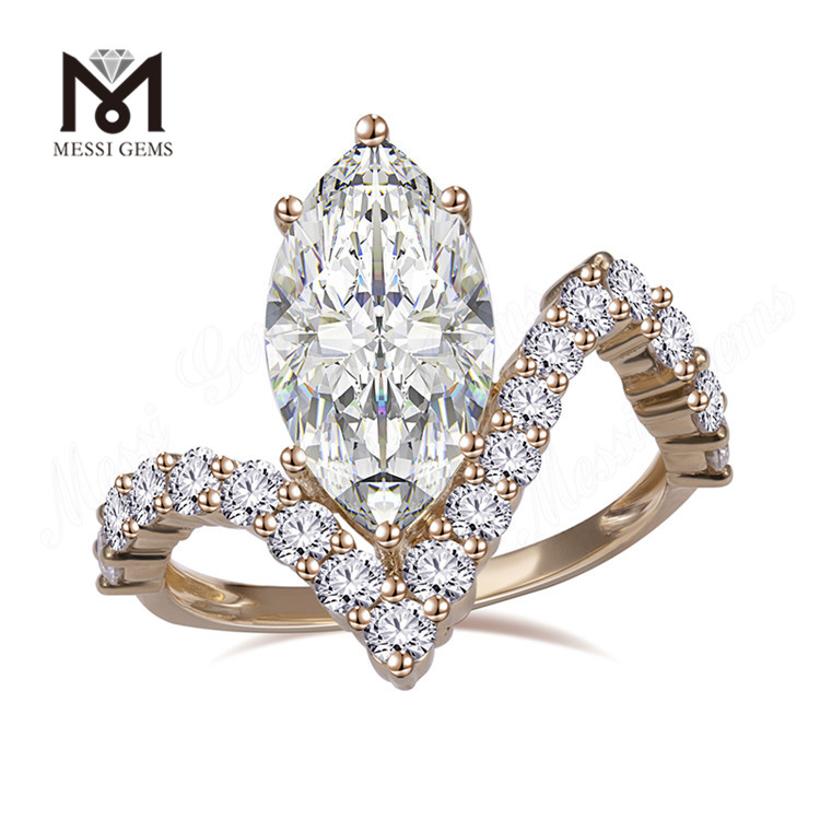 Revelando o anel de noivado marquise de diamante de laboratório de 4 quilates da Timeless Beauty