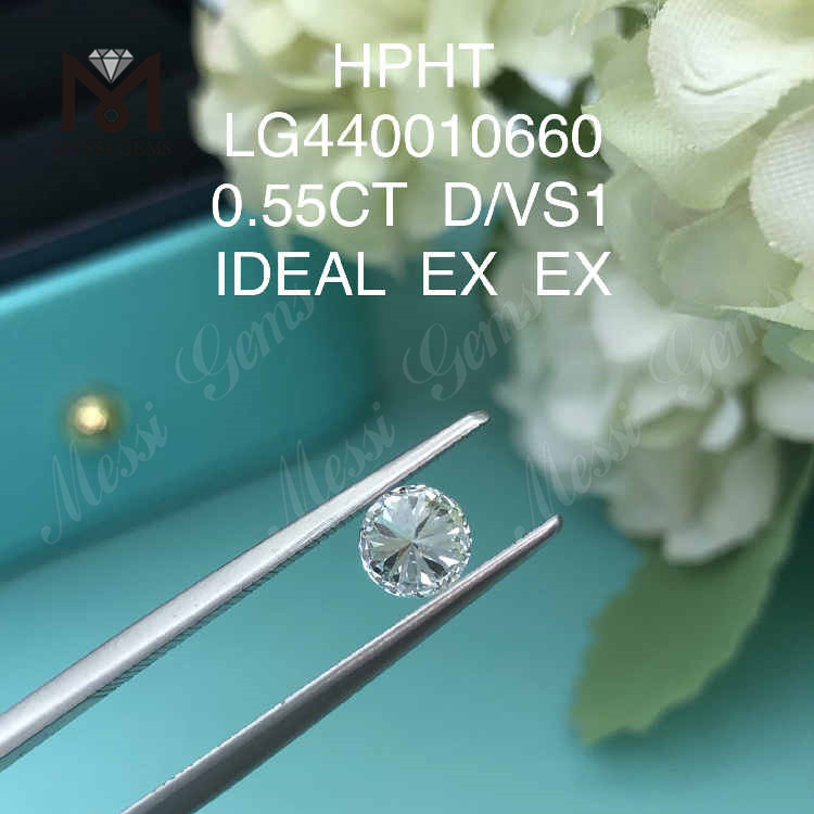 Diamantes redondos cultivados 0,55CT D/VS2 IDEAL