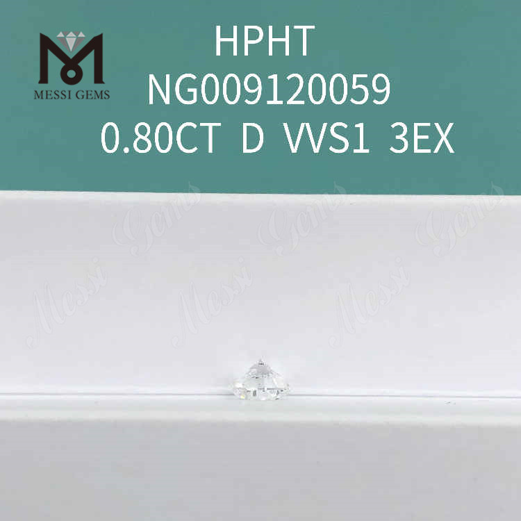 0,80CT branco D redondo melhores diamantes sintéticos VVS1 3EX