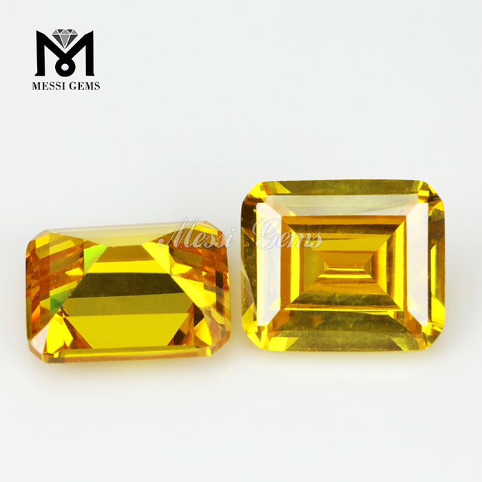 11x13mm octógono amarelo cz pedra preciosa zircônia cúbica pedra preciosa