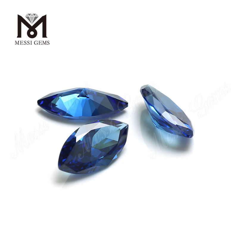 Alta Qualidade Marquise Forma 7x14mm Topázio Azul CZ Zircônia Cúbica Preço Pedra