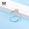Messi Gems Solitaire 1 quilate Moissanite diamante noivado 925 anel de prata esterlina