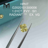 1.01ct FVY Radiant lapidado solto em laboratório de diamante VG