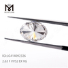 2,63 ct VVS2 F EX diamante cultivado em laboratório OVAL cvd diamantes para venda
