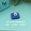 Diamantes redondos VG cultivados em laboratório 1.03CT D/SI2