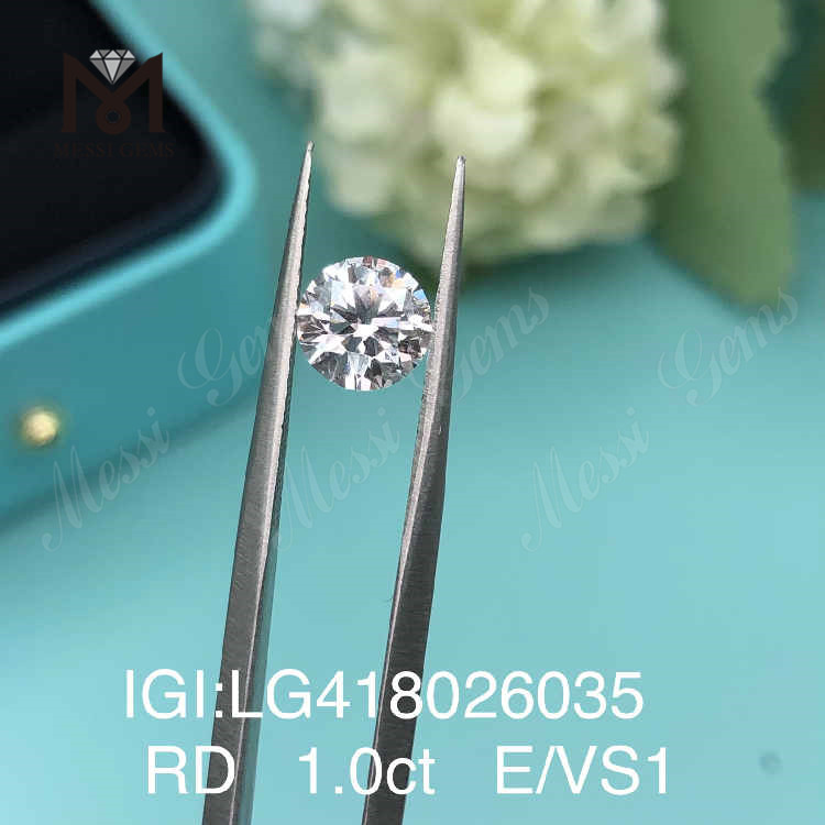 1.0CT E/VS1 Redondo EX VG Diamante desenvolvido em laboratório Diamante de laboratório avulso Preço de venda no atacado