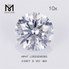 0,53 Carat D VS1 3EX Loose Round diamantes cultivados em laboratório comprar online Preço de fábrica