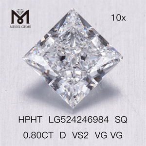 Diamante cultivado em laboratório de 0,80 ct SQ D VS2 HPHT preço por atacado de diamantes