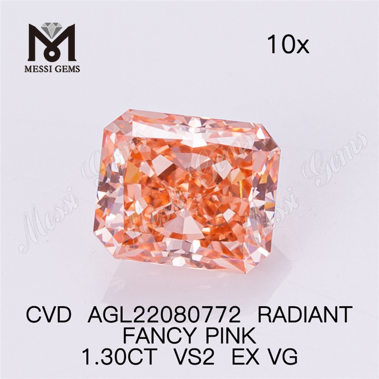 1,30 CT RADIANT FANTY PINK VS2 EX VG CVD diamante 