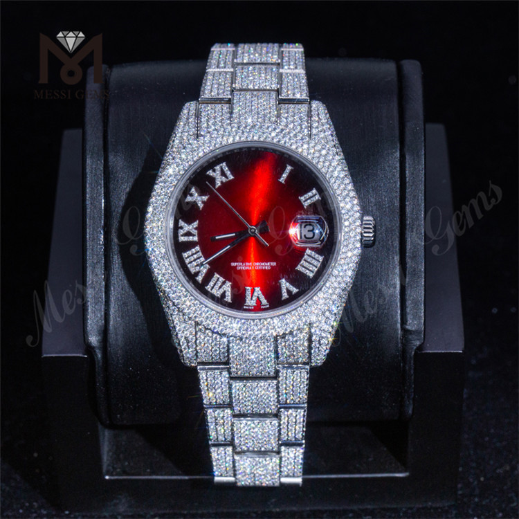 Relógio personalizado design personalizado relógio masculino de luxo DEF Vvs relógio Moissanite