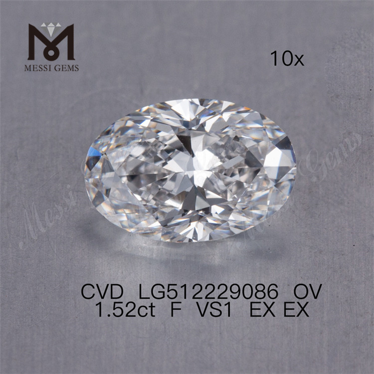 1,52 ct F vs diamante cvd cvd diamante de laboratório solto preço barato