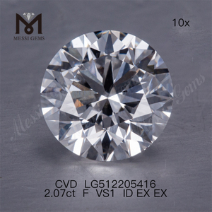 2.07CT F VS diamantes cvd diamantes de laboratório em forma de RD à venda
