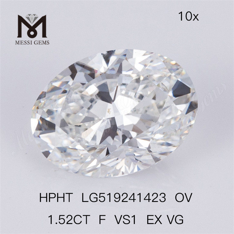 1,52ct F VS1 EX VG OV HPHT diamantes de laboratório
