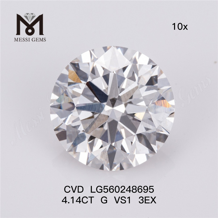 4.14CT G VS1 3EX CVD diamante cultivado em laboratório IGI