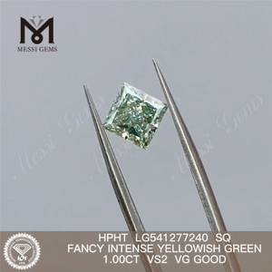 1CT SQ VS2 VG BOM HPHT lab criado diamantes verdes LG541277240